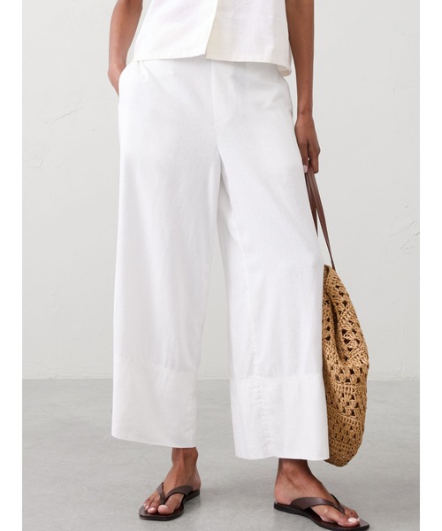 BANANA REPUBLIC FACTORY STORE ハイライズ リネンブレンド ワイド