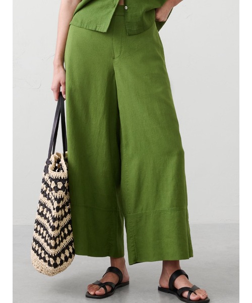 BANANA REPUBLIC FACTORY STORE(バナナリパブリック ファクトリーストア)の「BANANA REPUBLIC FACTORY STORE ハイライズ リネンブレンド ワイドレッグ クロップド プルオンパンツ(その他パンツ・レディース・ホワイト系その他/ブラウン/グリーン/ホワイト/ブルー・S/XS/L/M)」の4枚目の写真