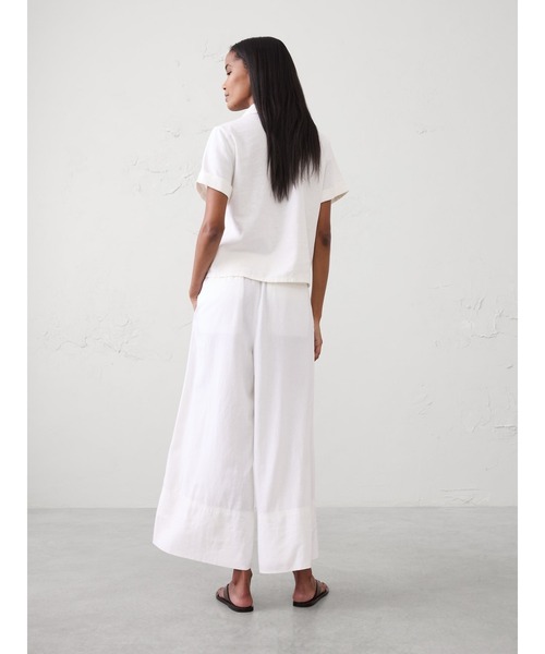 BANANA REPUBLIC FACTORY STORE(バナナリパブリック ファクトリーストア)の「BANANA REPUBLIC FACTORY STORE ハイライズ リネンブレンド ワイドレッグ クロップド プルオンパンツ(その他パンツ・レディース・ホワイト系その他/ブラウン/グリーン/ホワイト/ブルー・S/XS/L/M)」の10枚目の写真
