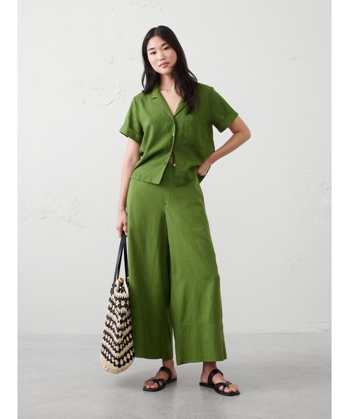 BANANA REPUBLIC FACTORY STORE(バナナリパブリック ファクトリーストア)の「BANANA REPUBLIC FACTORY STORE ハイライズ リネンブレンド ワイドレッグ クロップド プルオンパンツ(その他パンツ・レディース・ホワイト系その他/ブラウン/グリーン/ホワイト/ブルー・S/XS/L/M)」の8枚目の写真