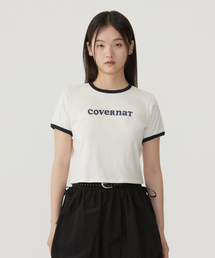 ウーマンクロップクーパーロゴリンガーTシャツアイボリー