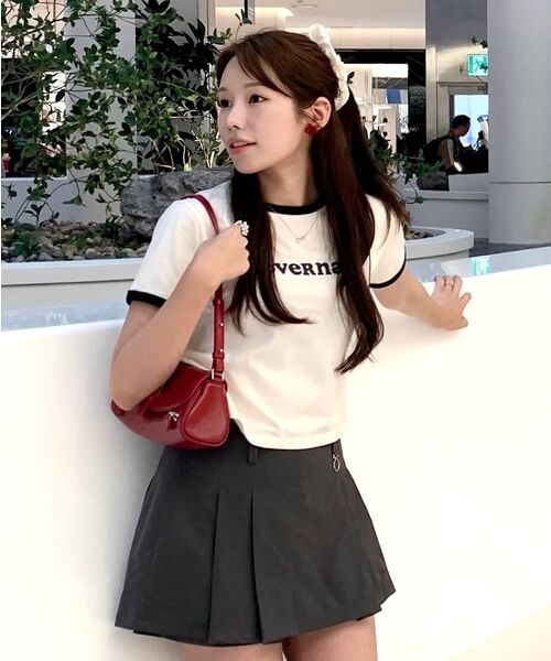 COVERNAT WOMAN(カバーナットウーマン)の「ウーマンクロップクーパーロゴリンガーTシャツアイボリー(Tシャツ/カットソー・レディース・その他・WS/WM)」の7枚目の写真