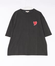 【Revo.】ハートエンブロイ ピグメント加工 SS Tee