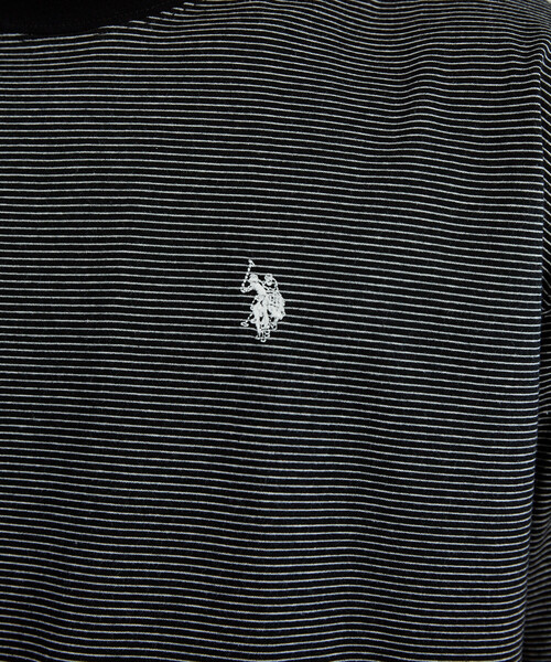 U.S. POLO ASSN.(ユーエスポロアッスン)の「U.S. POLO ASSN. × PUBLUX/ユーエスポロアッスン 別注 ワンポイント 刺繍 ボーダー Tシャツ 限定展開(Tシャツ/カットソー・メンズ・ブラック/ネイビー/ホワイト/ベージュ・LARGE/MEDIUM/SMALL)」の17枚目の写真