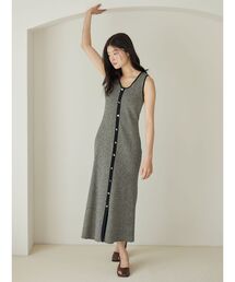 LAGUNAMOON | フロントボタンランジニットワンピース(ワンピース)