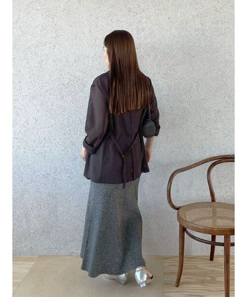 LAGUNAMOON（ラグナムーン）の「フロントボタンランジニットワンピース（ワンピース・レディース・ブラック/ベージュ・SMALL/MEDIUM）」の12枚目の写真