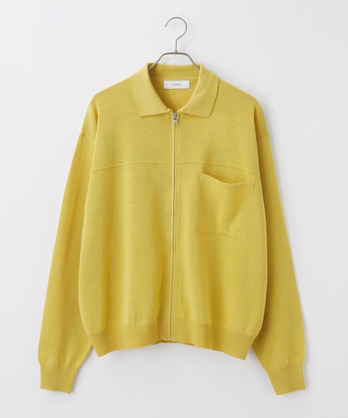 RAGEBLUE（レイジブルー）の「High-Spec Zip knit Shirt/透かしジップニットシャツカーデ（シャツ/ブラウス・メンズ・ブルー/グレー/ライトグレー/イエロー・LARGE/MEDIUM/SMALL）」の4枚目の写真