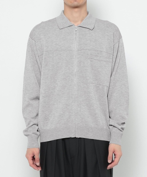 RAGEBLUE（レイジブルー）の「High-Spec Zip knit Shirt/透かしジップニットシャツカーデ（シャツ/ブラウス・メンズ・ブルー/グレー/ライトグレー/イエロー・LARGE/MEDIUM/SMALL）」の20枚目の写真