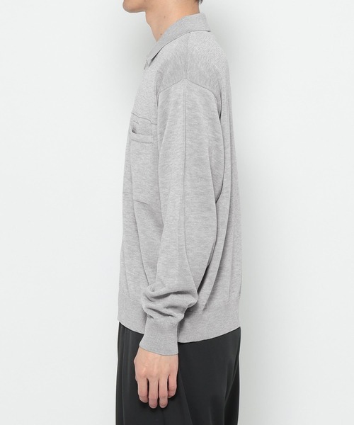 RAGEBLUE（レイジブルー）の「High-Spec Zip knit Shirt/透かしジップニットシャツカーデ（シャツ/ブラウス・メンズ・ブルー/グレー/ライトグレー/イエロー・LARGE/MEDIUM/SMALL）」の21枚目の写真