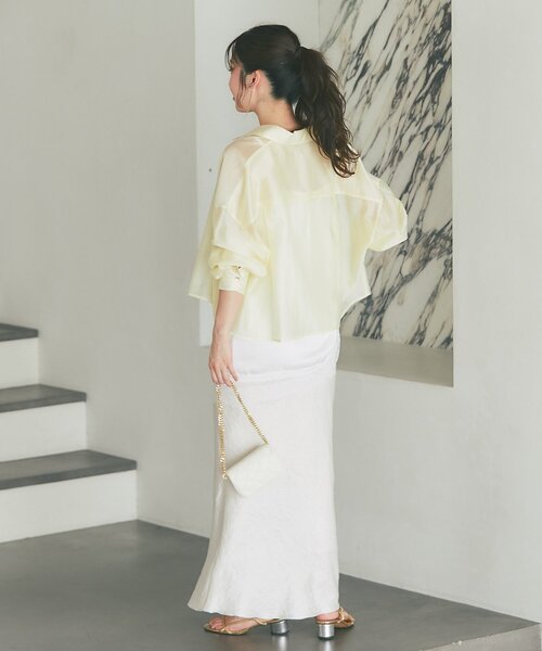 新品未使用　La boutique BonBonシアークロップドシャツ　ゆったり La boutique Bon Bonシアークロップドシャツ 【公式通販】