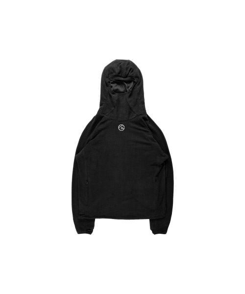 Waffle Balaclava Hoodie чёрный