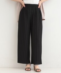 SHOO・LA・RUE | 【S-LL/柄が選べる】ウエストゴムでらくちん 上品な光沢感　大人プリーツイージーパンツ(その他パンツ)