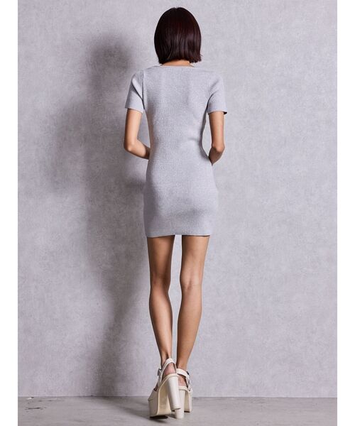 GYDA（ジェイダ）の「Symmetry GYDAプレートハーフスリーブニットワンピース（ワンピース・レディース・ブラック/ピンク/シルバー/その他1・FREE）」の19枚目の写真