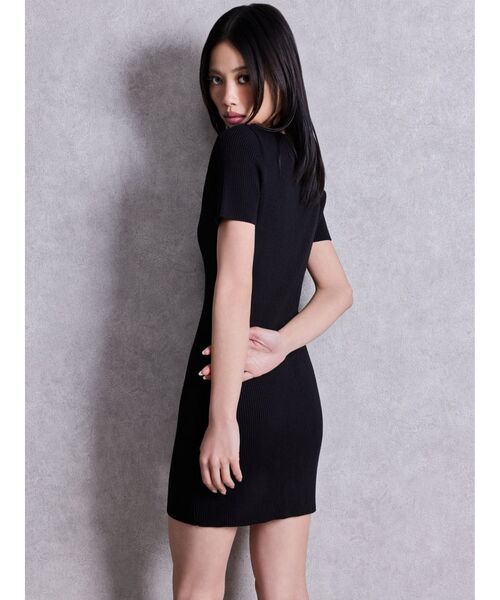 GYDA（ジェイダ）の「Symmetry GYDAプレートハーフスリーブニットワンピース（ワンピース・レディース・ブラック/ピンク/シルバー/その他1・FREE）」の22枚目の写真