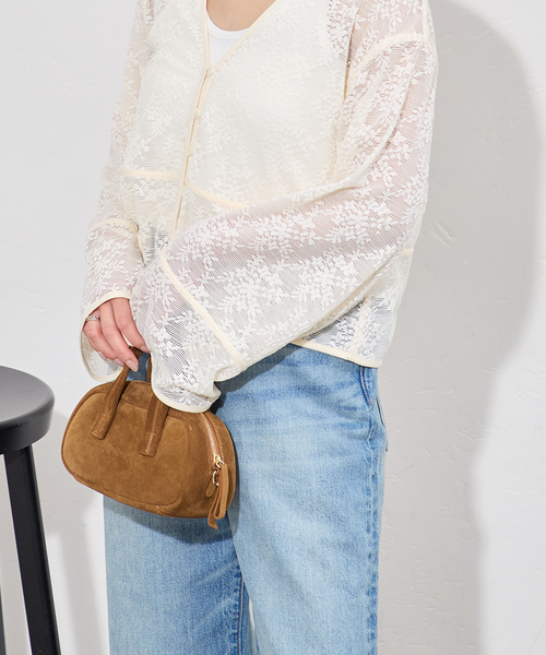 JOURNAL STANDARD（ジャーナルスタンダード）の「フラワーメッシュカーディガン（カーディガン/ボレロ・レディース・ブラック/アイボリー・FREE）」の20枚目の写真