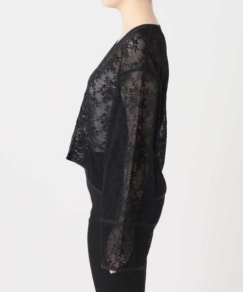 JOURNAL STANDARD（ジャーナルスタンダード）の「フラワーメッシュカーディガン（カーディガン/ボレロ・レディース・ブラック/アイボリー・FREE）」の22枚目の写真