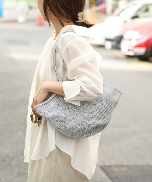 The Bagmati（ザバグマティ）の「【BAGMATI/ バグマティ】バケットメタリックカゴ（かごバッグ・レディース・シルバー・FREE）」の3枚目の写真