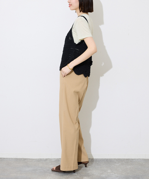 SLOBE IENA（スローブイエナ）の「レース柄Aラインニット（ニット/セーター・レディース・ブラック/ブルー・FREE）」の5枚目の写真