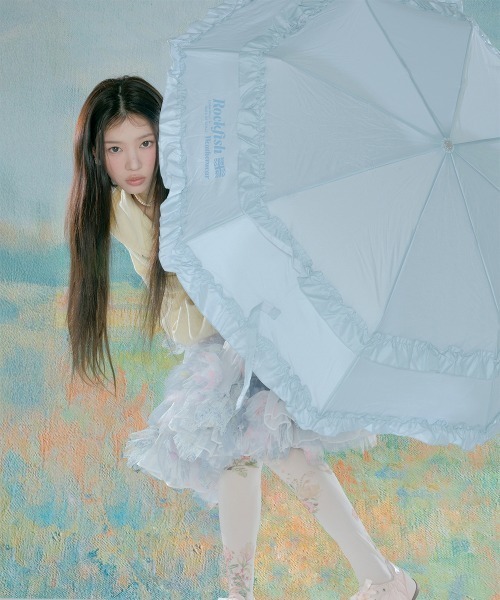 x ILLIT] SHORT FRILLED UMBRELLA（折りたたみ傘）｜ROCKFISH