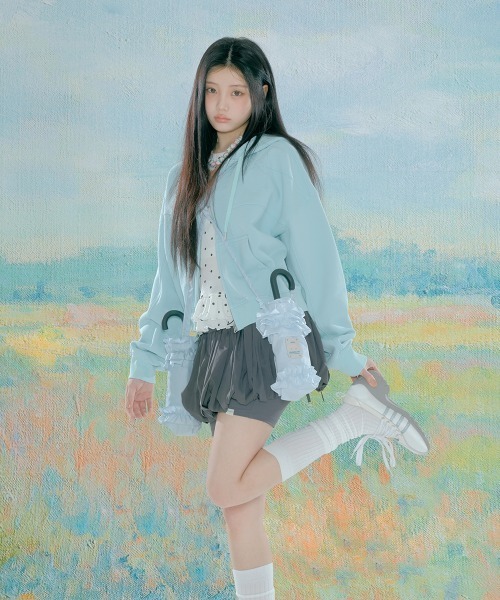 x ILLIT] SHORT FRILLED UMBRELLA（折りたたみ傘）｜ROCKFISH