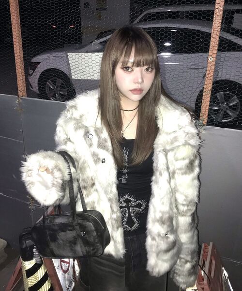MILK WAVE（ミルクウェーブ）の「ブレンディッドラッタンゴチェーンショルダーバッグ[チャコール]（ショルダーバッグ・レディース・その他・FREE）」の10枚目の写真