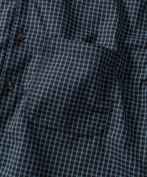 JOHN'S CLOSET（ジョンズクローゼット）の「【31】先染めチェック ショートレンス ハーフスリーブシャツ/ショート丈（シャツ/ブラウス・メンズ・チャコールグレー/ネイビー/ホワイト・MEDIUM/LARGE）」の9枚目の写真