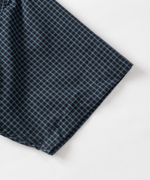 JOHN'S CLOSET（ジョンズクローゼット）の「【31】先染めチェック ショートレンス ハーフスリーブシャツ/ショート丈（シャツ/ブラウス・メンズ・チャコールグレー/ネイビー/ホワイト・MEDIUM/LARGE）」の10枚目の写真