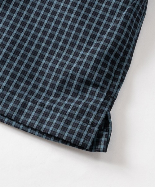 JOHN'S CLOSET（ジョンズクローゼット）の「【31】先染めチェック ショートレンス ハーフスリーブシャツ/ショート丈（シャツ/ブラウス・メンズ・チャコールグレー/ネイビー/ホワイト・MEDIUM/LARGE）」の11枚目の写真
