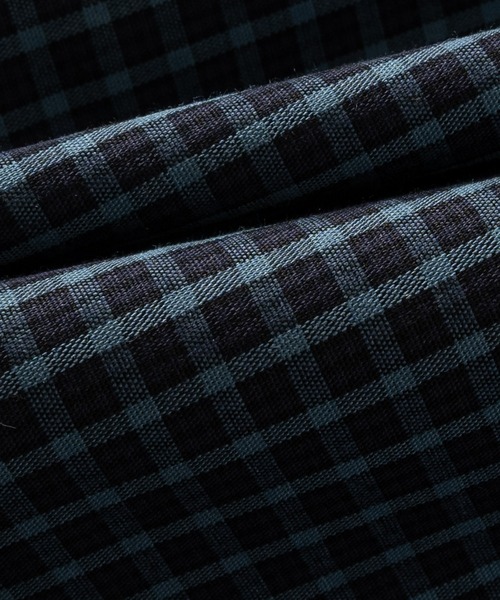 JOHN'S CLOSET（ジョンズクローゼット）の「【31】先染めチェック ショートレンス ハーフスリーブシャツ/ショート丈（シャツ/ブラウス・メンズ・チャコールグレー/ネイビー/ホワイト・MEDIUM/LARGE）」の12枚目の写真