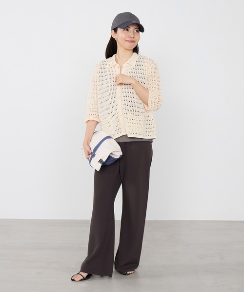 Traditional Weatherwear（トラディショナルウェザーウェア）の「【Traditional Weatherwear】ニットレースカーディガン（ニット/セーター・レディース・ブラック/アイボリー・S）」の3枚目の写真