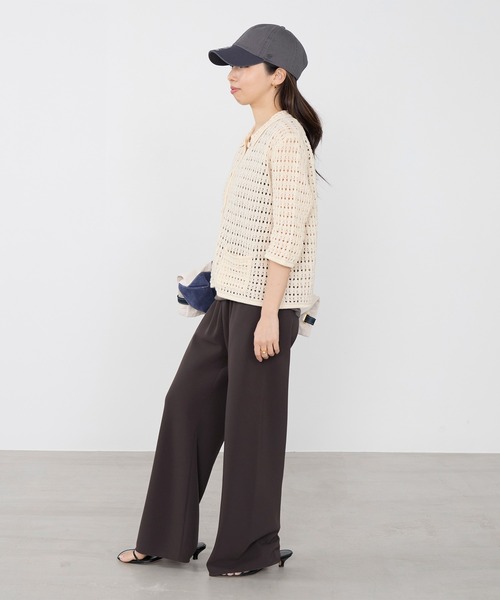 Traditional Weatherwear（トラディショナルウェザーウェア）の「【Traditional Weatherwear】ニットレースカーディガン（ニット/セーター・レディース・ブラック/アイボリー・S）」の4枚目の写真