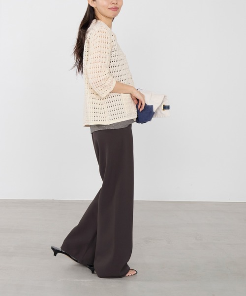 Traditional Weatherwear（トラディショナルウェザーウェア）の「【Traditional Weatherwear】ニットレースカーディガン（ニット/セーター・レディース・ブラック/アイボリー・S）」の5枚目の写真