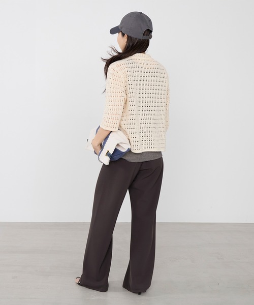 Traditional Weatherwear（トラディショナルウェザーウェア）の「【Traditional Weatherwear】ニットレースカーディガン（ニット/セーター・レディース・ブラック/アイボリー・S）」の6枚目の写真