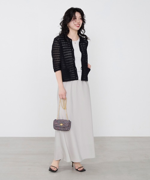 Traditional Weatherwear（トラディショナルウェザーウェア）の「【Traditional Weatherwear】ニットレースカーディガン（ニット/セーター・レディース・ブラック/アイボリー・S）」の13枚目の写真