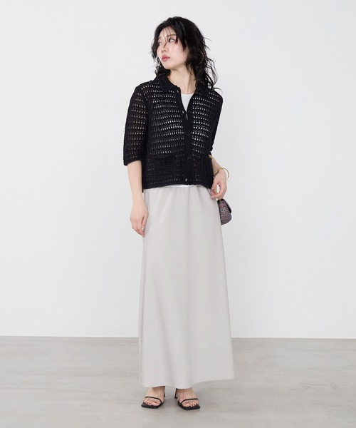 Traditional Weatherwear（トラディショナルウェザーウェア）の「【Traditional Weatherwear】ニットレースカーディガン（ニット/セーター・レディース・ブラック/アイボリー・S）」の14枚目の写真