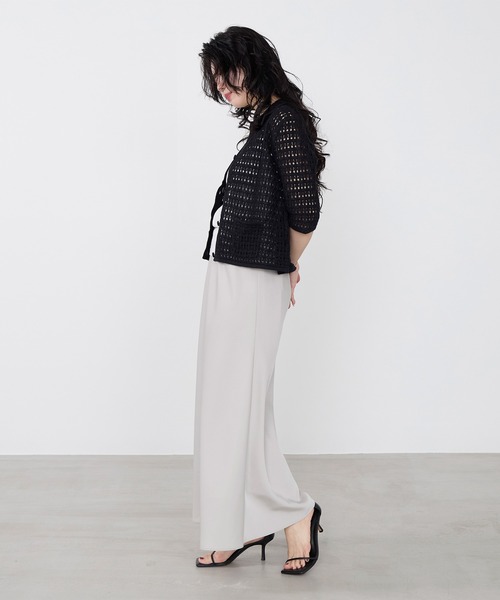 Traditional Weatherwear（トラディショナルウェザーウェア）の「【Traditional Weatherwear】ニットレースカーディガン（ニット/セーター・レディース・ブラック/アイボリー・S）」の15枚目の写真