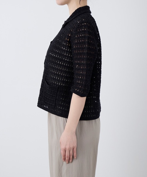 Traditional Weatherwear（トラディショナルウェザーウェア）の「【Traditional Weatherwear】ニットレースカーディガン（ニット/セーター・レディース・ブラック/アイボリー・S）」の20枚目の写真