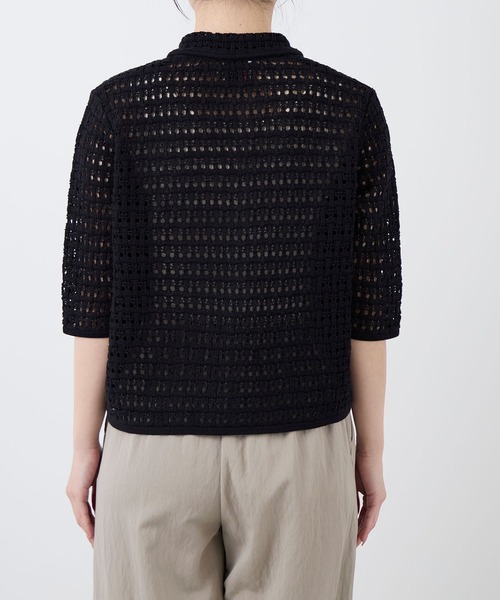 Traditional Weatherwear（トラディショナルウェザーウェア）の「【Traditional Weatherwear】ニットレースカーディガン（ニット/セーター・レディース・ブラック/アイボリー・S）」の21枚目の写真