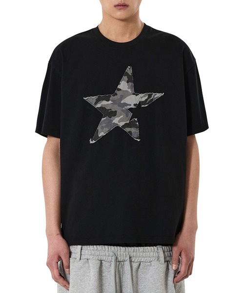 OY(オーワイ)の「『OY/オーワイ』CAMO STAR PATCH TEE /カモスターパッチTシャツ(Tシャツ/カットソー・メンズ・ホワイト/ブラック・M/L)」の9枚目の写真