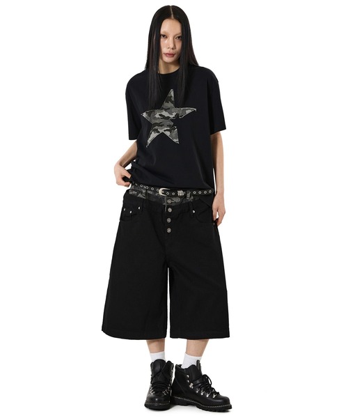 OY(オーワイ)の「『OY/オーワイ』CAMO STAR PATCH TEE /カモスターパッチTシャツ(Tシャツ/カットソー・メンズ・ホワイト/ブラック・M/L)」の12枚目の写真