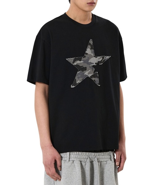 OY(オーワイ)の「『OY/オーワイ』CAMO STAR PATCH TEE /カモスターパッチTシャツ(Tシャツ/カットソー・メンズ・ホワイト/ブラック・M/L)」の10枚目の写真