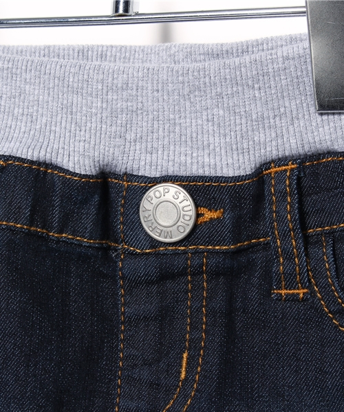 Right-on（ライトオン）の「【MPS】デニムワールドペンキストレート（デニムパンツ・キッズ・ダークインディゴブルー・140/110/130/90/100/120）」の4枚目の写真