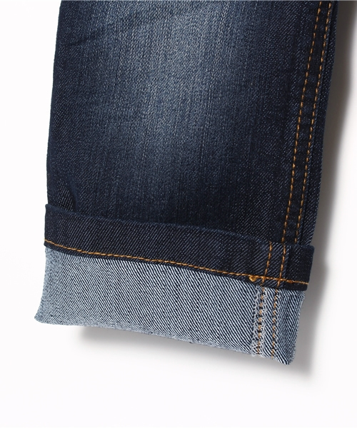 Right-on（ライトオン）の「【MPS】デニムワールドペンキストレート（デニムパンツ・キッズ・ダークインディゴブルー・140/110/130/90/100/120）」の2枚目の写真