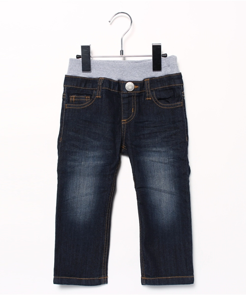 Right-on（ライトオン）の「【MPS】デニムワールドペンキストレート（デニムパンツ・キッズ・ダークインディゴブルー・140/110/130/90/100/120）」の3枚目の写真