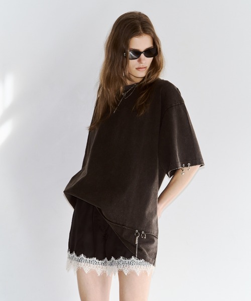 LACE TRIM SHORT PANTS/レーストリムショートパンツ（その他パンツ
