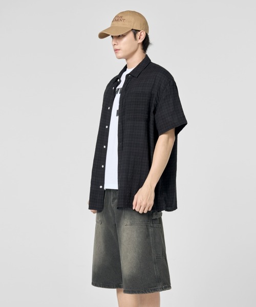 Vini(ヴィニ)の「ビンテージチェック フロントポケットハーフシャツ(Tシャツ/カットソー・メンズ・ブラック/ネイビー/ブラウン・MEDIUM/LARGE)」の19枚目の写真