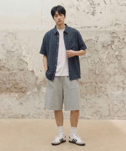 Vini(ヴィニ)の「ビンテージチェック フロントポケットハーフシャツ(Tシャツ/カットソー・メンズ・ブラック/ネイビー/ブラウン・MEDIUM/LARGE)」の7枚目の写真