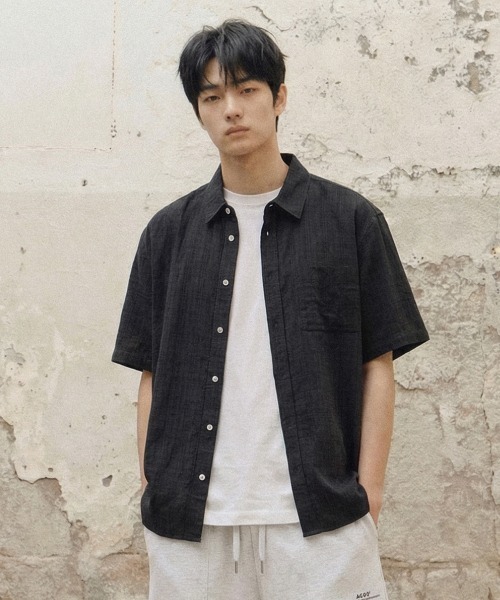 Vini(ヴィニ)の「ビンテージチェック フロントポケットハーフシャツ(Tシャツ/カットソー・メンズ・ブラック/ネイビー/ブラウン・MEDIUM/LARGE)」の14枚目の写真