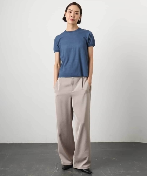 MICHEL KLEIN（ミッシェル・クラン）の「[アンサンブル対応]シアープルオーバー（ニット/セーター・レディース・ライラック/ブルー・38/40）」の5枚目の写真