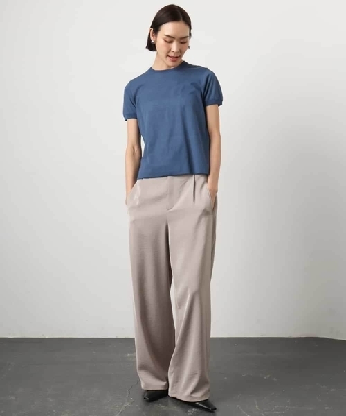 MICHEL KLEIN（ミッシェル・クラン）の「[アンサンブル対応]シアープルオーバー（ニット/セーター・レディース・ライラック/ブルー・38/40）」の6枚目の写真